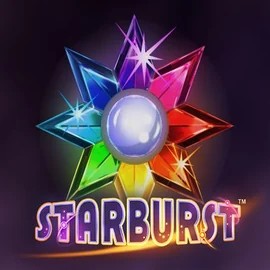Slots logo of Starburst from NetEnt at SlotsGem Casino